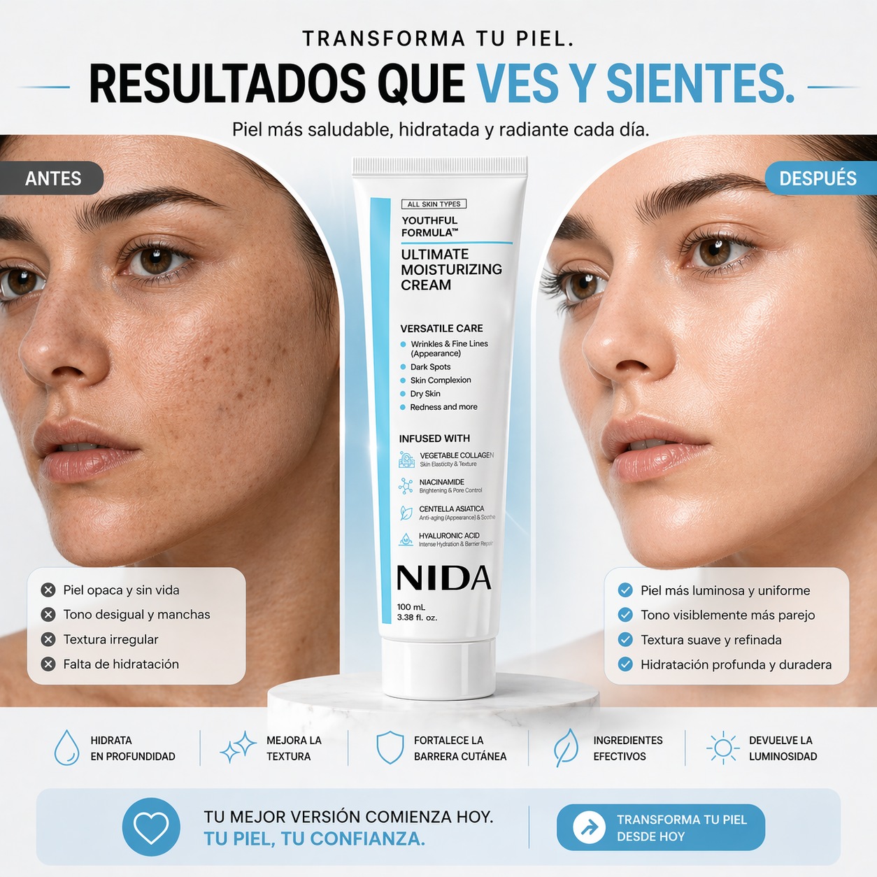 Crema Facial NIDA Anti-Edad