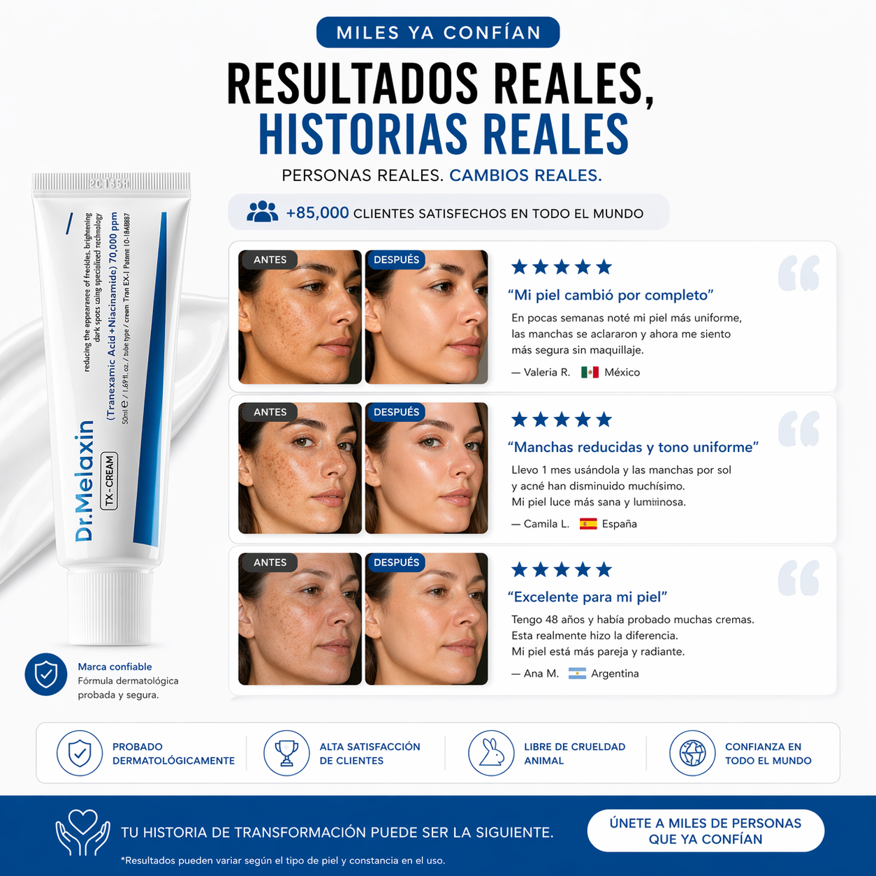 DR. Melaxin TX Ácido Tranexámico CREMA | Crema para pecas en la piel