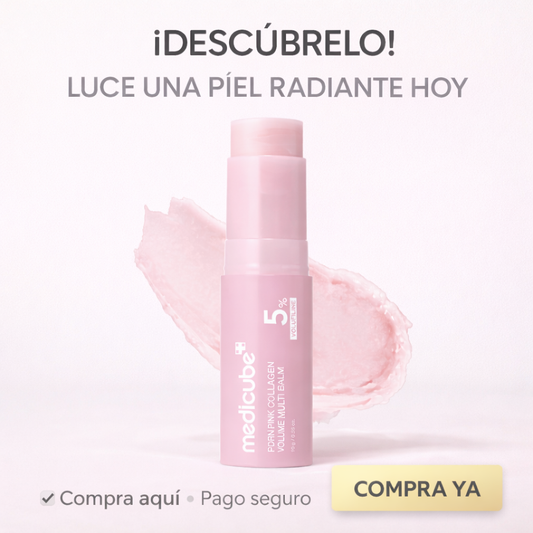 Medicube PDRN Bálsamo Multi Volumen Colágeno Rosa - Solución Antienvejecimiento Todo en Uno