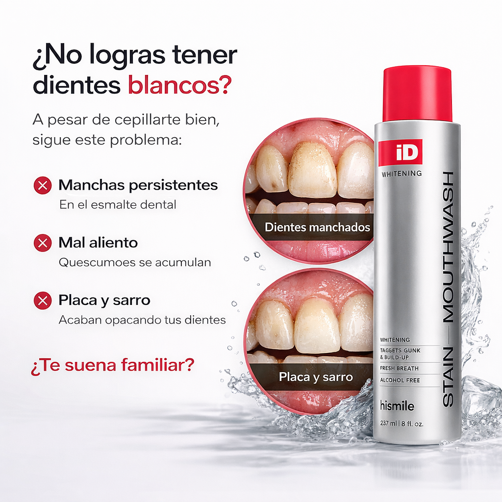 Enjuague Bucal Blanqueador iD Stain Hismile Japones