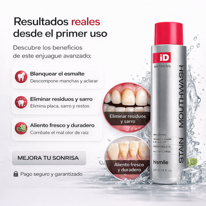 Enjuague Bucal Blanqueador iD Stain Hismile Japones