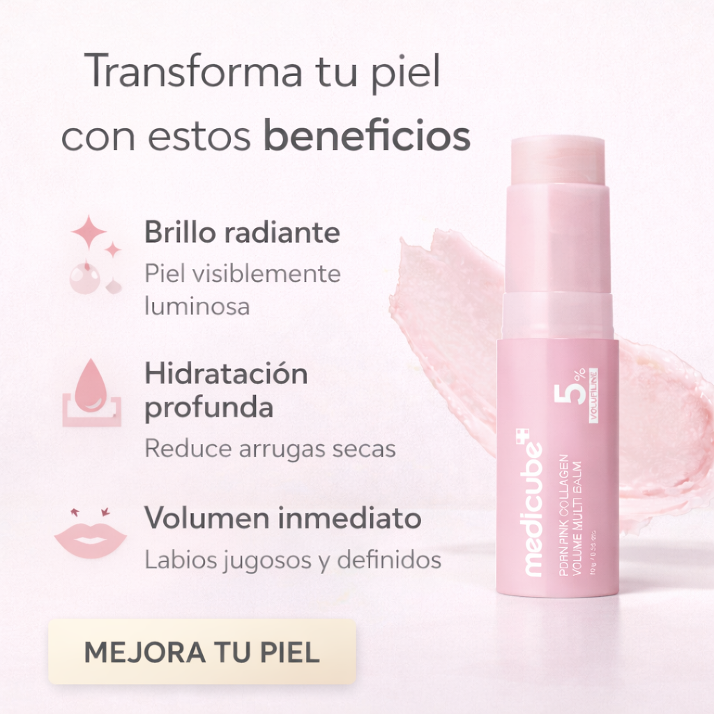 Medicube PDRN Bálsamo Multi Volumen Colágeno Rosa - Solución Antienvejecimiento Todo en Uno