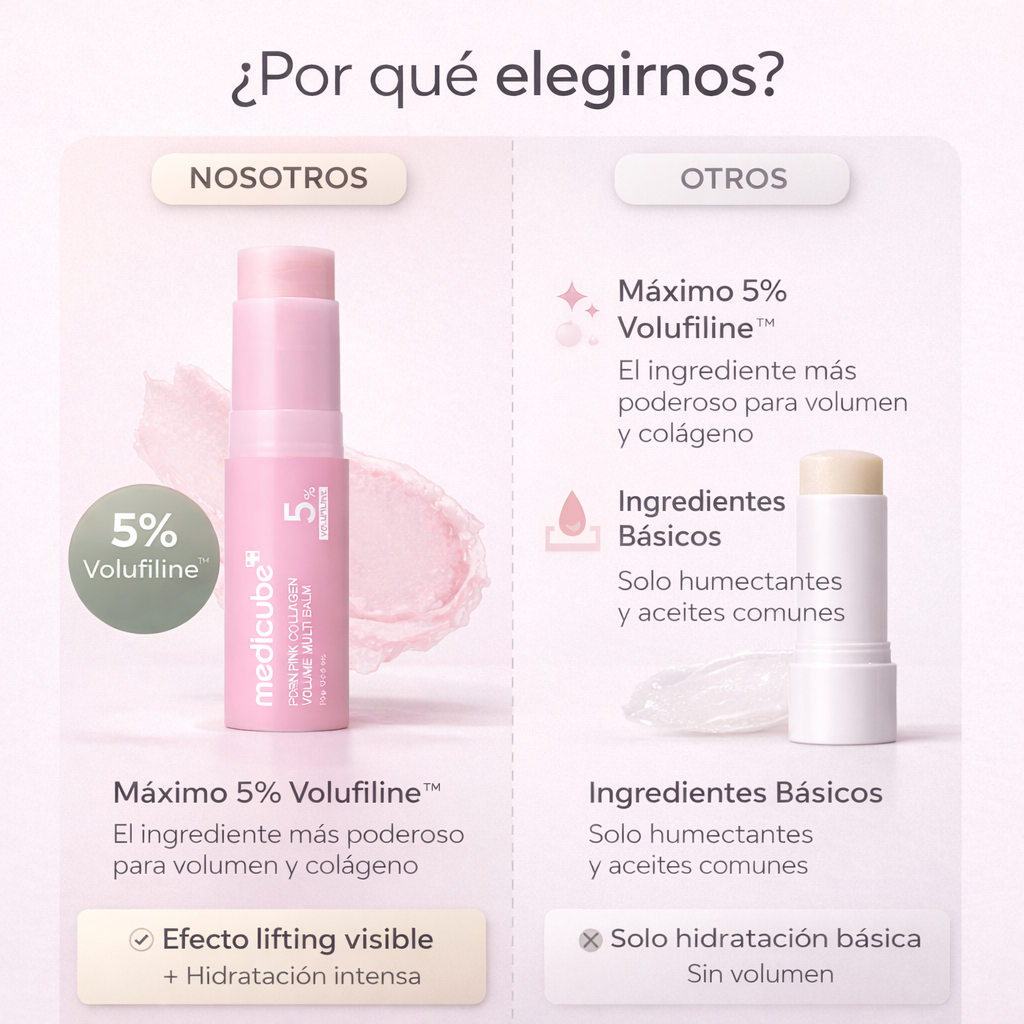 Medicube PDRN Bálsamo Multi Volumen Colágeno Rosa - Solución Antienvejecimiento Todo en Uno