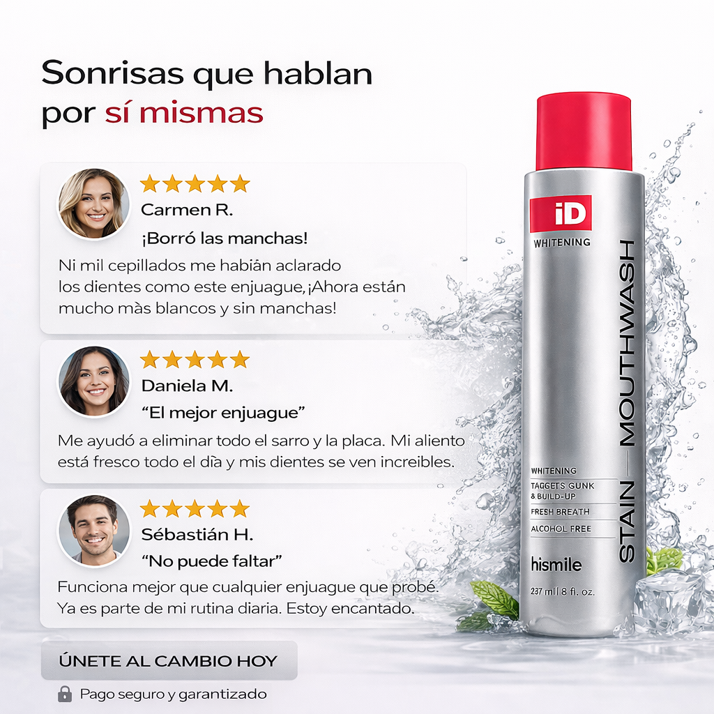 Enjuague Bucal Blanqueador iD Stain Hismile Japones