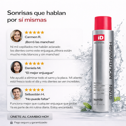 Enjuague Bucal Blanqueador iD Stain Hismile Japones