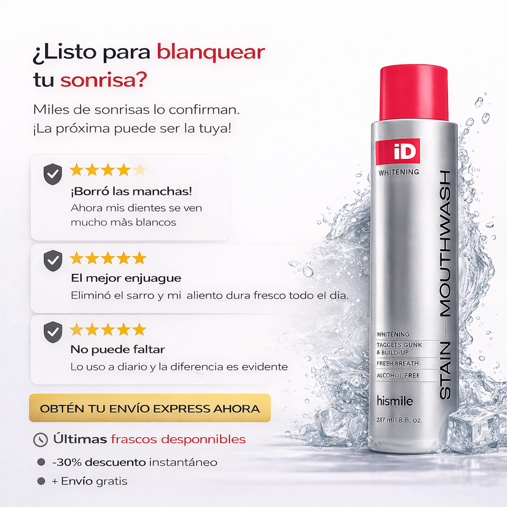 Enjuague Bucal Blanqueador iD Stain Hismile Japones
