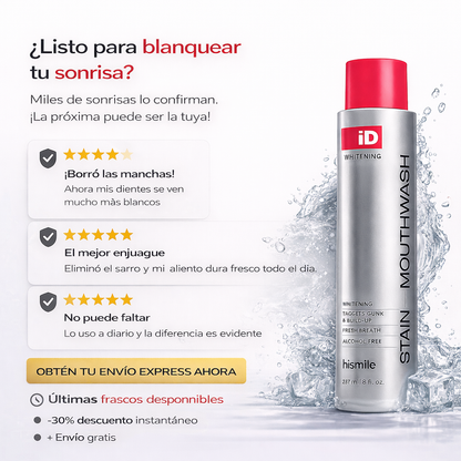 Enjuague Bucal Blanqueador iD Stain Hismile Japones