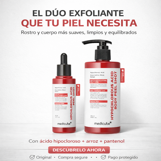 Set de suero exfoliante con extracto de arroz